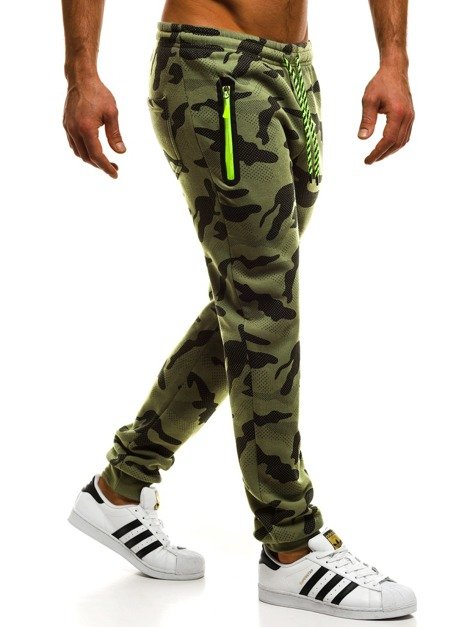 OZONEE 1291 Pantaloni jogger de trening bărbaţi verde