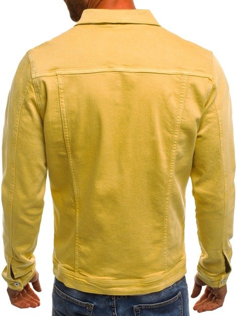 OZONEE B/5002X Jachetă de blugi bărbați galben