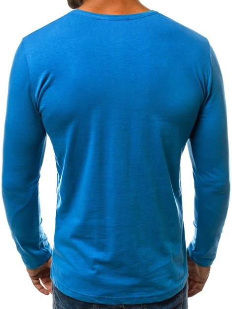OZONEE O/1219 Tricou cu mânecă lungă albastru