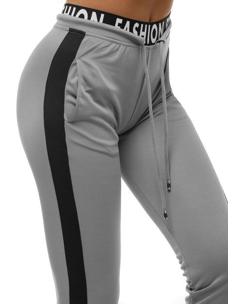 Pantaloni de training femei gri OZONEE O/82316