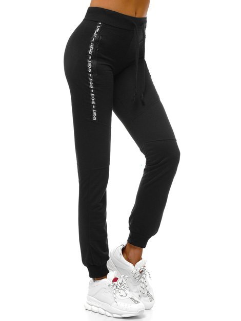 Pantaloni de training femei negri OZONEE O/82055