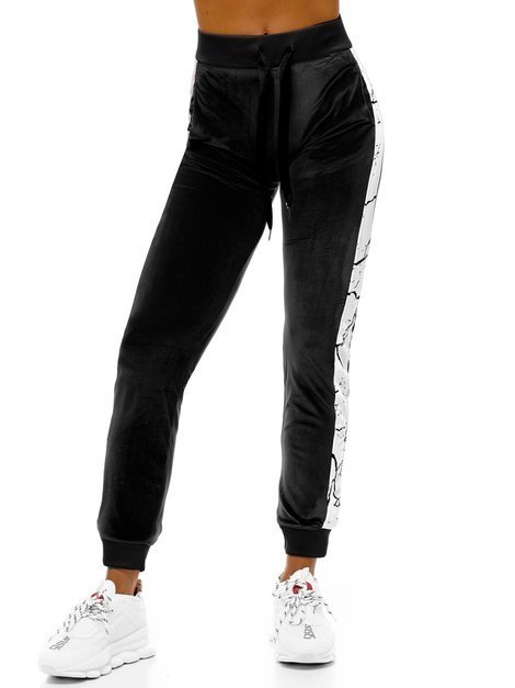 Pantaloni de training femei negri OZONEE O/82273
