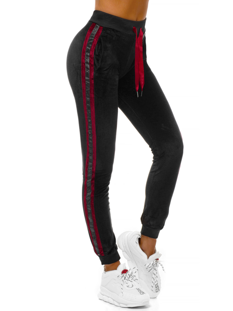 Pantaloni de training femei negri OZONEE O/82275