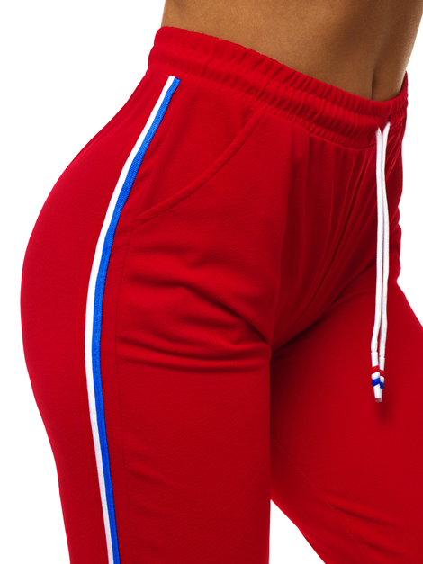 Pantaloni de training femei rosii OZONEE JS/1020/C5