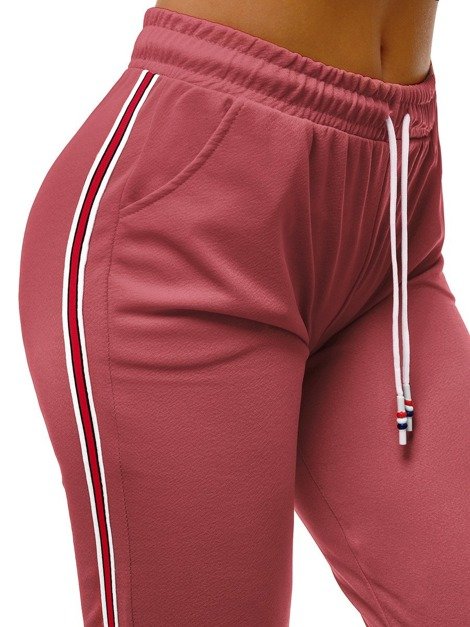 Pantaloni de training femei roz închis OZONEE JS/1020/A17/B
