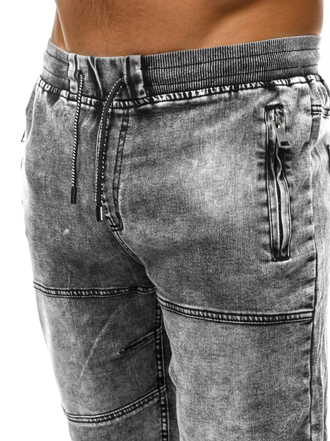 Pantaloni scurti blugi bărbați antracit OZONEE RF/HY337