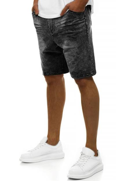Pantaloni scurti blugi bărbați negri OZONEE JS/KK1070/2