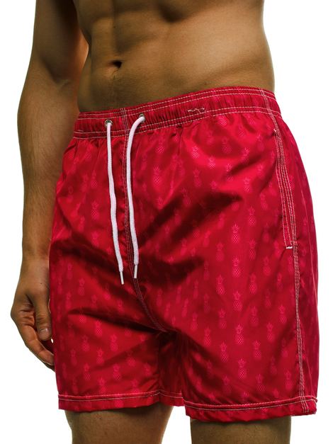 Pantaloni scurti de baie bărbați rosii OZONEE JS/ST021