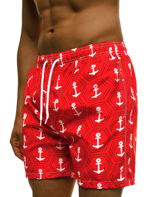 Pantaloni scurti de baie bărbați rosii OZONEE JS/ST071