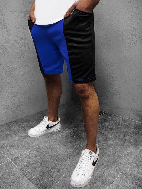 Pantaloni scurți sport bărbați albaștri-negri OZONEE JS/81016Z