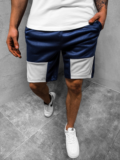 Pantaloni scurți sport bărbați bleumarin OZONEE JS/81020Z