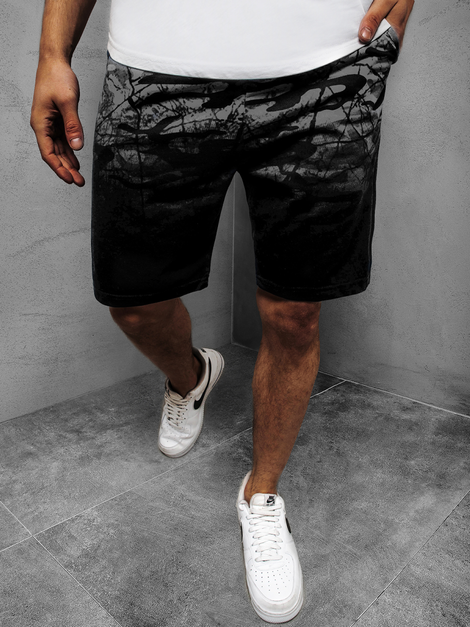 Pantaloni scurți sport bărbați negri OZONEE JS/KK300116