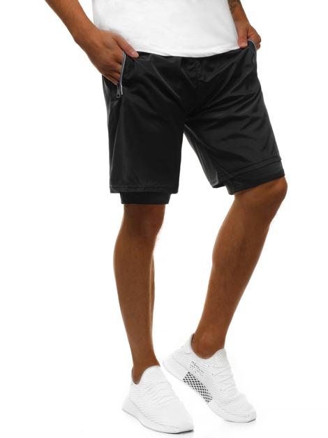Pantaloni scurți sport bărbați negri OZONEE O/11127