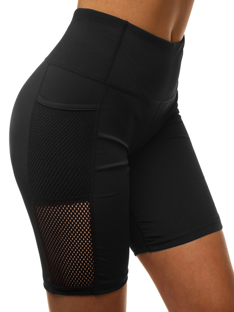 Pantaloni scurți sportivi pentru femei negru OZONEE O/6693
