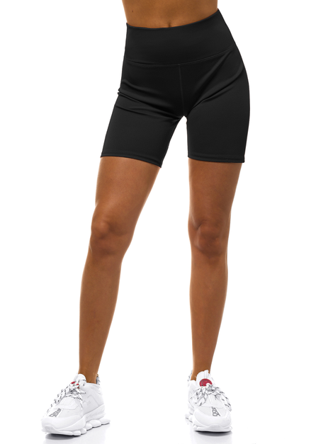 Pantaloni scurți sportivi pentru femei negru mat OZONEE O/54548