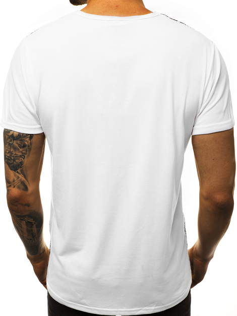 Tricou bărbați alb OZONEE JS/KS2013