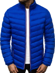 Jachetă de primăvară bărbați albastră OZONEE JS/SM71