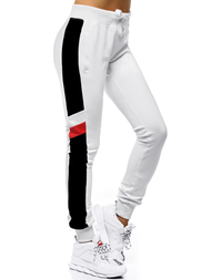 Pantaloni de training femei albi OZONEE JS/JK88116/1