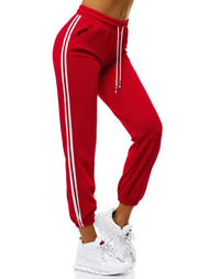 Pantaloni de training femei rosii OZONEE JS/1020/A5
