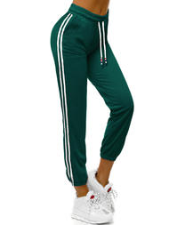 Pantaloni de training femei verde închis OZONEE JS/1020/A18