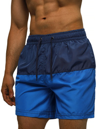 Pantaloni scurti de baie bărbați bleumarin-albaștri OZONEE JS/HM054